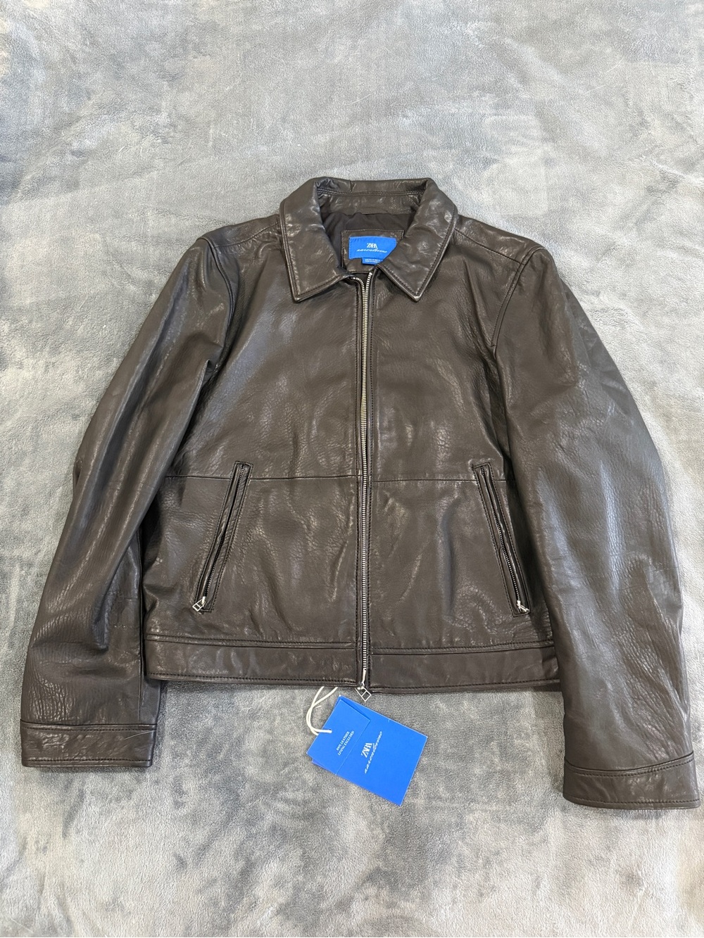 AARON LEVINE X ZARA LEATHER JACKET XL